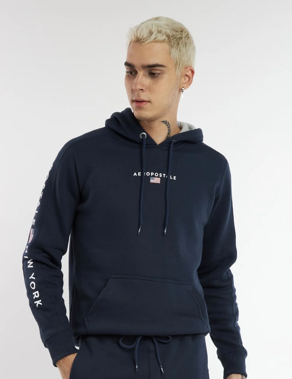 MOLETOM A ROPOSTALE BANDEIRA EUA MARINHO Mystore Fashion Man