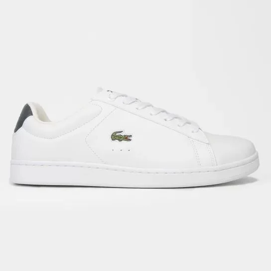 Tenis lacoste branco deals couro