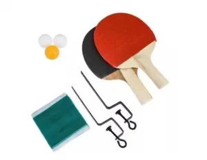 Kit Jogo de Ping Pong 2 Raquetes e 3 Bolas 1 Rede
