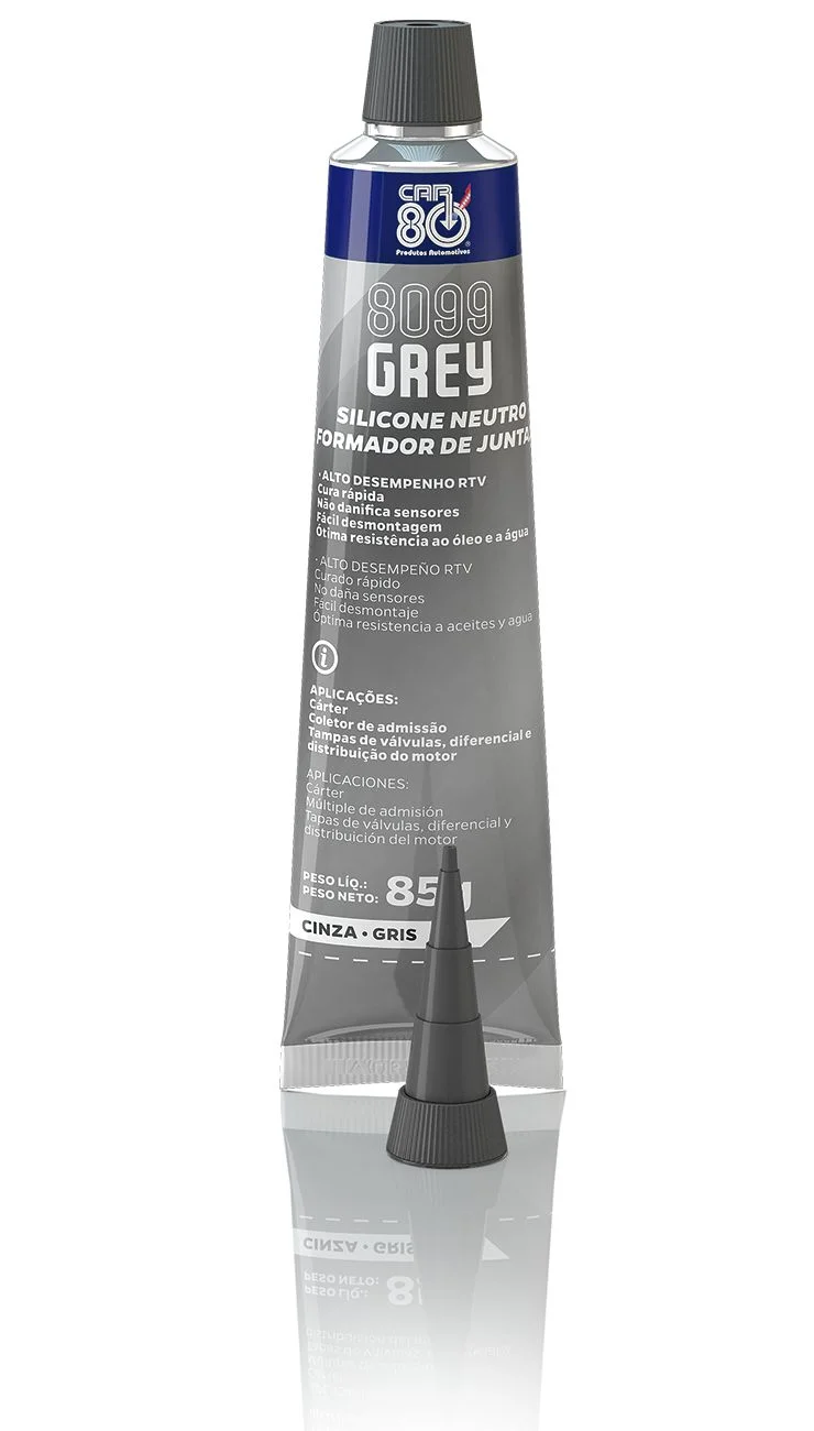 Silicone Alta Temperatura Cinza Car80 - 85G - OK Pecas