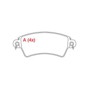 Syl1150 -Past Freio Citroen Xsara Exclusive / Peugeot 206 98>