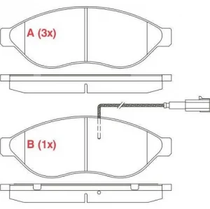 Syl1337 -Past Freio Citroen Jumper 06> Boxer 06> Ducato 06>