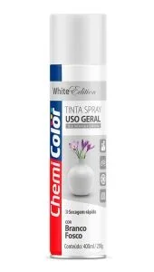 Tinta Spray Branco Fosco (Uso Geral) - 400Ml