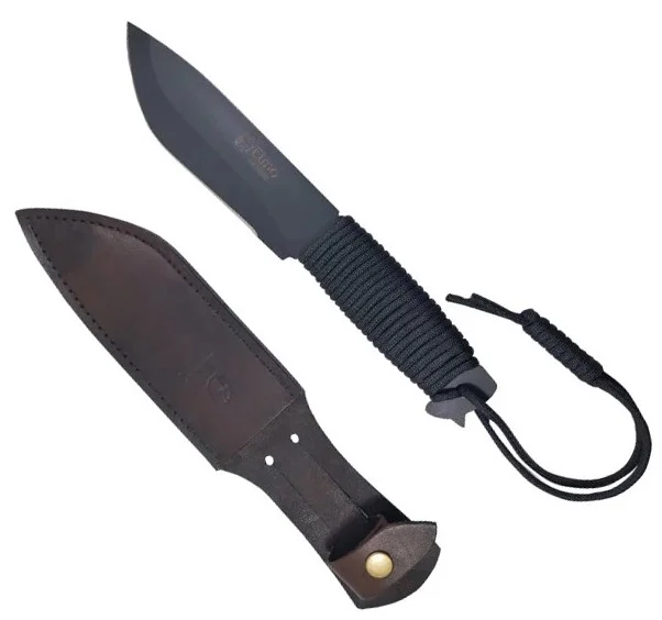 Faca Fr3 Tática Elmo Preta Com Cordelete Bushcraft - Sul Armas