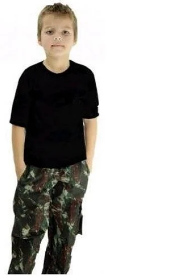 Calça Infantil Militar Rip Stop 12 anos Eco Caça e Pesca