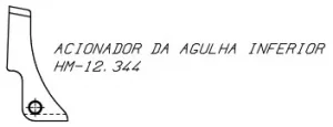 Acionador da Agulha Inferior Espingarda Boito Modelo Miura