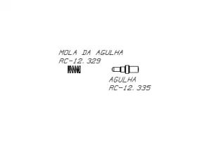Agulha e Mola Espingarda Boito Modelo Reuna Original Boito