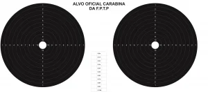 Alvo de Papel Carabinas Oficial F.P.T.P 37cm x 67cm