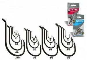 Anzol 12146 Black Nickel Numero 2/0 Cartela Com 50und