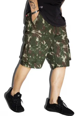 Bermuda Camuflada Militar Rip Stop 6 Bolsos Tam EX