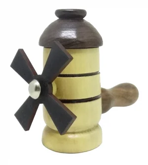 Cachimbo Artesanal em Madeira Com Helice Estilo Moinho