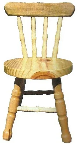 Cadeirinha Madeira Padrao Com Encosto