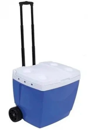 Caixa Térmica Mor 42 Litros Azul Com Alca e Rodinhas