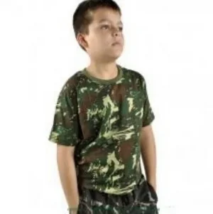 Camiseta Militar Camuflada Infantil 06 Anos