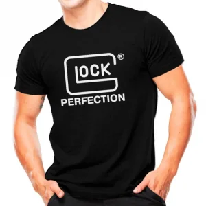 Camiseta Preta Estampa Glock Perfection Tam M