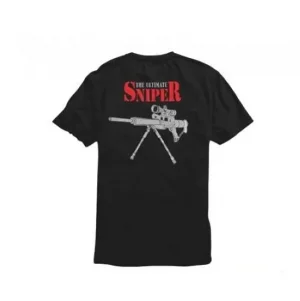 Camiseta Preta Estampa SNIPER Tam P