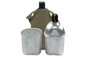 Cantil Aluminio Com Caneca Aluminio 0,9lts Capa Verde
