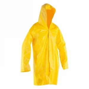 Capa de Chuva Forrada Amarela PVC Com Capus Incluso Tam G