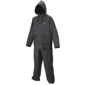 Capa de Chuva Preta Completa Coleman PVC Tam GG