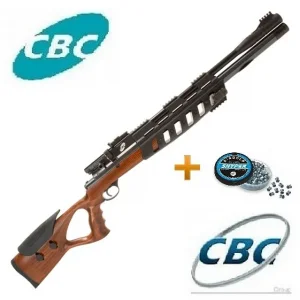 Carabina PCP CBC Sentry Madeira 9 Tiros Cal 4,5mm