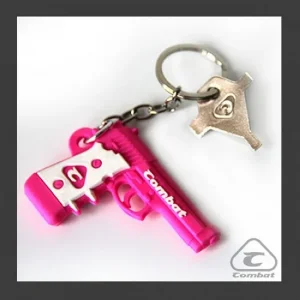 Chaveiro Tipo Pistola Combat Rosa