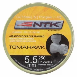 Chumbinho Nautika Tomahawk Calibre 5,5mm Caixa Com 125und