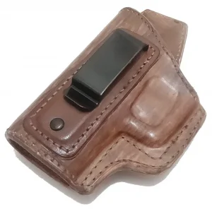 Coldre Couro Legitimo Pistola Glock G42 Canhoto Marrom