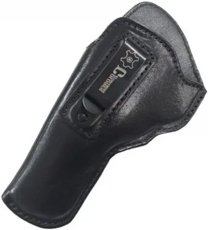 Coldre Couro Legitimo Velado Revolver 6 Tiros 4 Pol Canhoto
