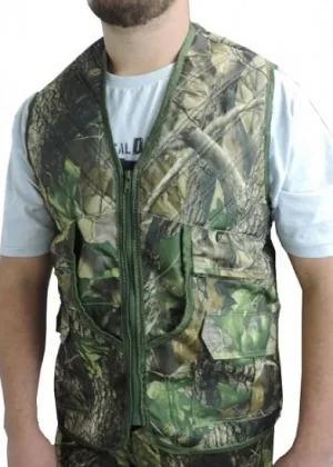 Colete Caça Atirador Camuflado Realtree Folha Tam P