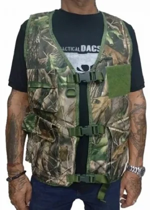 Colete Caça Cacador Camuflado Realtree Folha Tam P