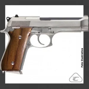 Empunhadura Pistola Placa Madeira 418 Taurus PT92-PT 99 Sem