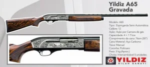 Espingarda Yildiz A65 Semi Automatica Cal 12