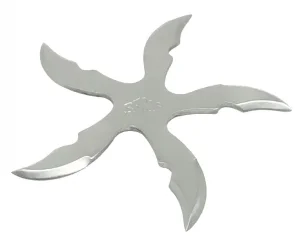 Estrela de Arremesso Ninja Shuriken 5 Pontas Curvada