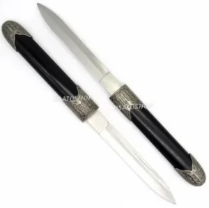 Faca Adaga Punhal Combate Tática Decorativa 23,0cm 2 Laminas