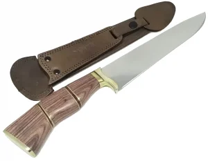 Faca Inox Cabo Madeira Nobre 1009MN Bainha Especial