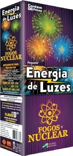 Foguete Energia de Luzes Nuclear Caixa c/ 6und