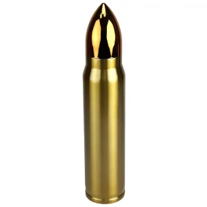 Garrafa Termica Formato Projetil Bullet Dourada