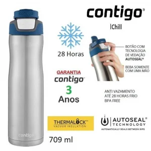 Garrafa Térmica Squeeze Aco Inox 710ml
