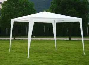 Gazebo Rafia Mor Branco 3x3