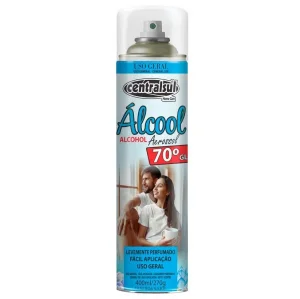 Alcool Spray Aerosol 70% Centralsul 400ml 270gr