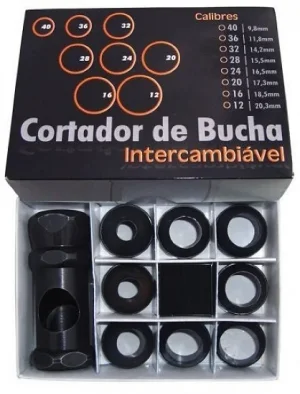 Kit Cortador de Bucha Intercambiável c/ 8 Navalhas