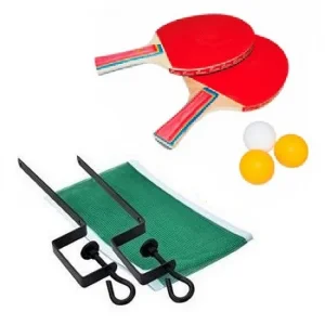 Kit Jogo de Ping Pong 2 Raquetes e 3 Bolas 1 Rede