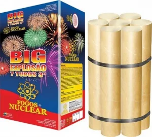 Kit Morteiro Big Explosão 7 Tubos de 3 Polegadas