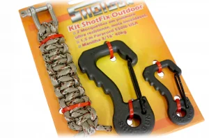 Kit Paracord 550lbs Mais Mosquetoes 40kg em Polimero