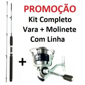 Kit Vara e Molinete Pesca Leve/Media