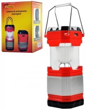 Lampião Solar de Led Recarregavel Com Alca