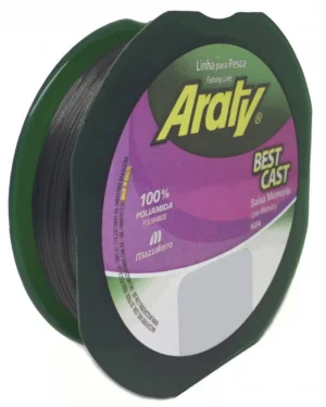 Linha Araty Best Cast Cinza Escuro 300mts Fio 0,55mm