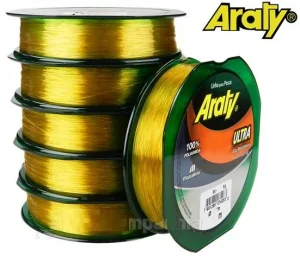 Linha Araty Ultra Resistencia Amarela Ouro 300mts Fio 0,50mm