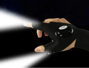 Luva Profissional 2 Dedos Com Luz de Led Tam Único