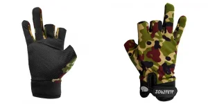 Luva Profissional Pesca Anti Derrapante Camuflada ( par )